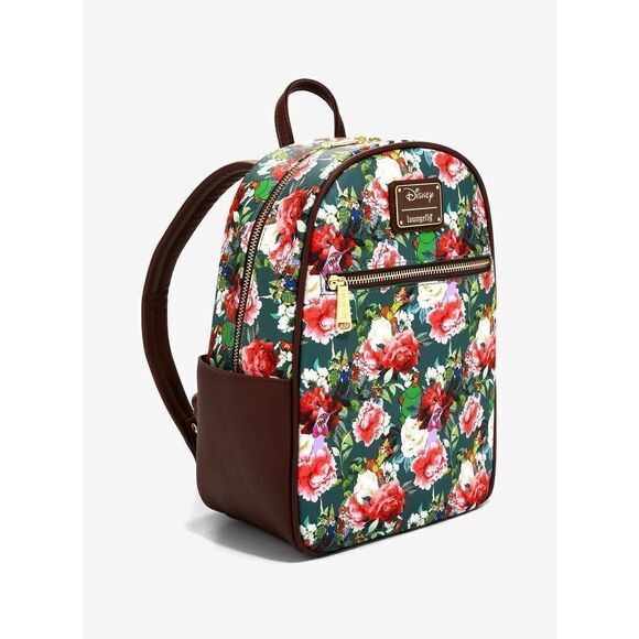 Loungefly Disney Robin Hood Characters Floral Mini Backpack New with Tags - Picture 2 of 4